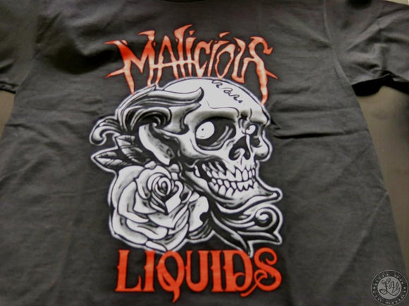 Local Vape Malicious Liquids Skull Logo T Shirts - Local Vape - Online Vape Shop